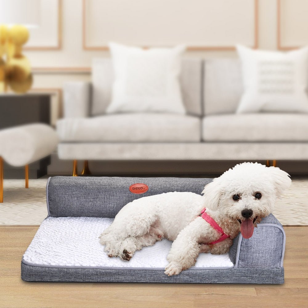 Dog Bed Soft Waterproof Cushion Sofa Cat House Warm Bed Puppy L Type Puppy Sleeping Hondenmand Mat Dog Supplies