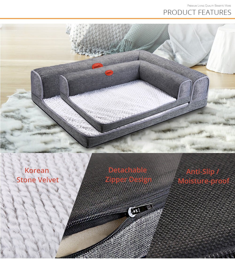 Dog Bed Soft Waterproof Cushion Sofa Cat House Warm Bed Puppy L Type Puppy Sleeping Hondenmand Mat Dog Supplies