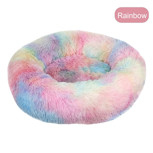 Soft Pet Dog Bed Round Winter warm Long Plush Dog House Cushion Cat Beds Mats Sofa for Samll large Dogs kennel Pet supplies